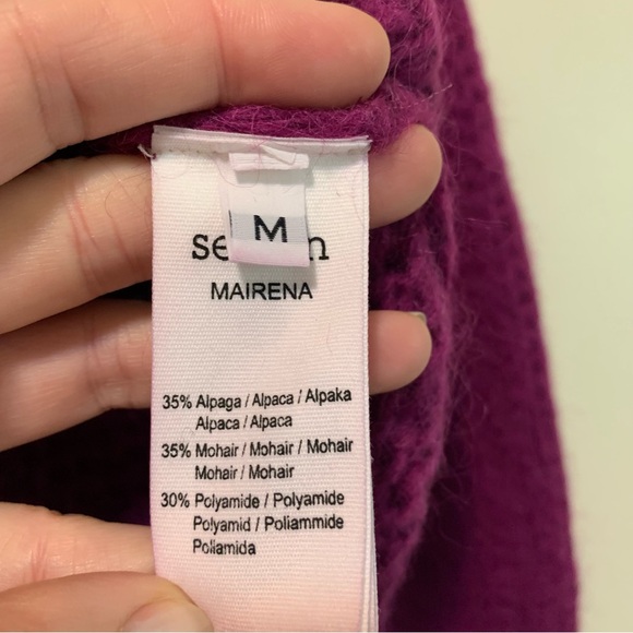 Sessun Mairena magenta Aplaca blend sweater size medium - Picture 5 of 8